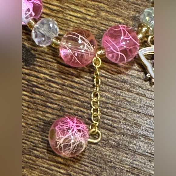 Multicolor Beaded Bracelet with Gold Accents - Picture 3 of 5